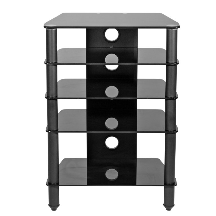 Ebern Designs Glass 5 Shelf HiFi Tower Audio & Reviews